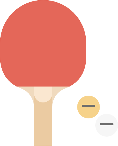 卓球ラケットとピンポン玉 ボール のフラットデザインアイコン Iconlab アイコンラボ