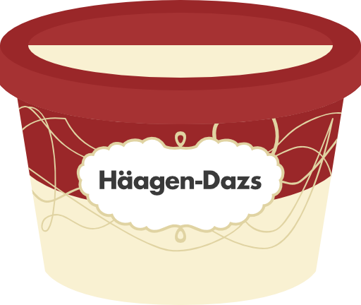 ハーゲンダッツ アイスクリームのフラットデザインアイコン | ICONLAB（アイコンラボ）