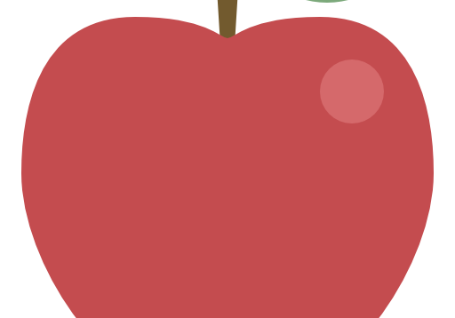りんごのフラットデザインアイコン Iconlab アイコンラボ